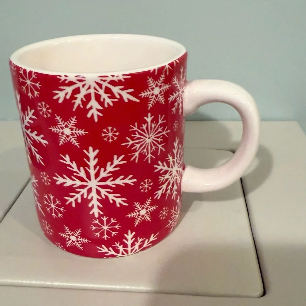 Sur La Table Festive Red Snowflake Mug